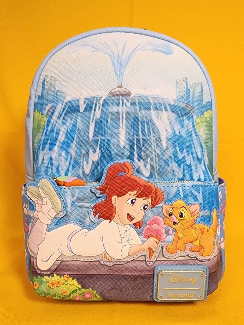 Loungefly Disney Oliver and Company Oliver and Jenny Ice Cream Mini Backpack NEW